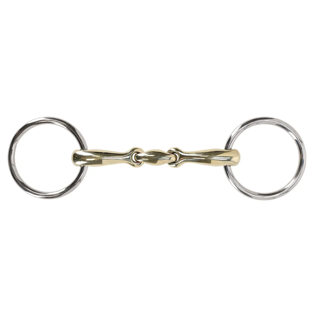 2x lomené stihlové udidlo QHP Anatomical 14 mm – Sweet Iron