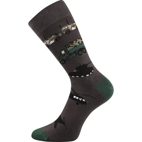 Trendy společenské ponožky DEPATÉ Sólo army army 39-42 (26-28)