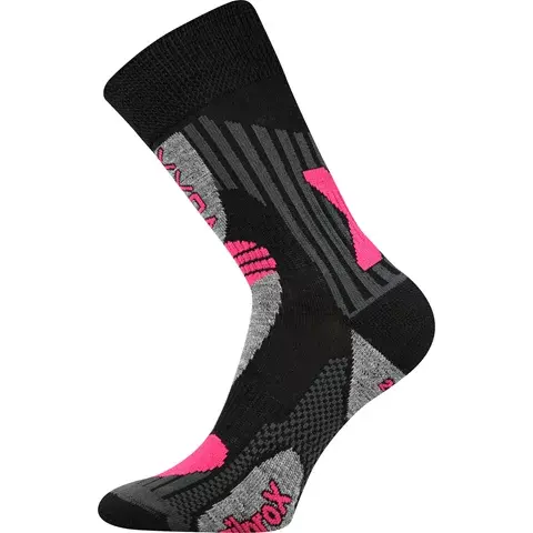 Teplé ponožky VoXX VISION černá černá-magenta 35-38 (23-25)