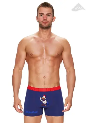 Pánské boxerky Fun 17/1-19/E215 kohout FABIO modrá