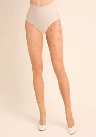 Dámské punčocháče Dots 491GABRIELLA beige (j.bez)