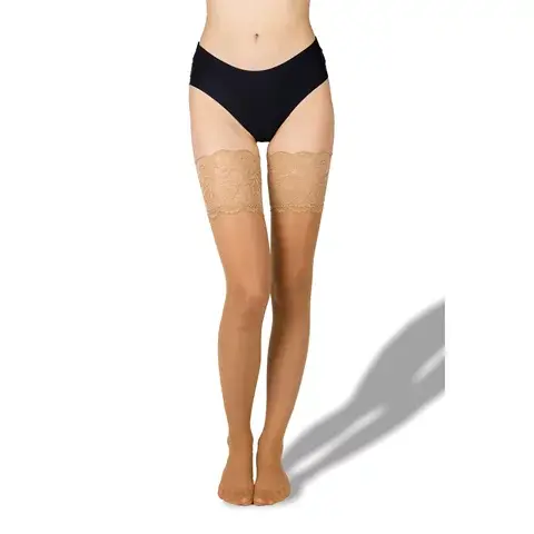 Dámské samodržící punčochy PASSION hold-ups 20 beige beige