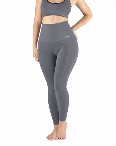 Dámské legíny dlouhé GINA 95037P šedá bílá L/XL
