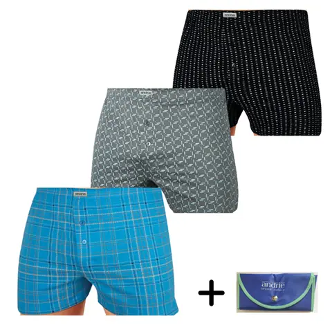 AKCE 3PACK pánské trenky ANDRIE + taška zdarma mix barev