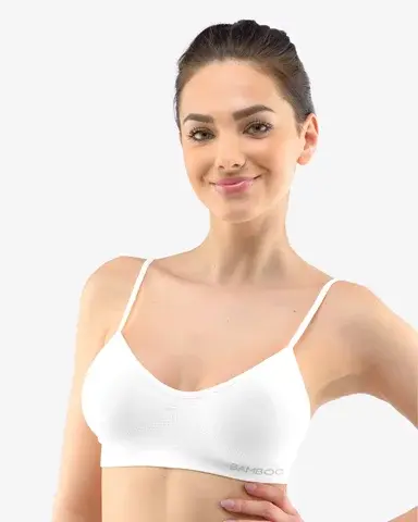 Dámský top s úzkými ramínky GINA 07015P bílá L/XL