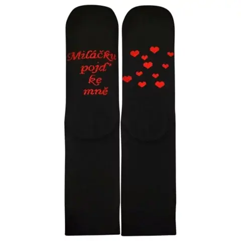 Valentýnské ponožky DARLING černé se srdíčky design 2 design 2 42-45 (28-30)