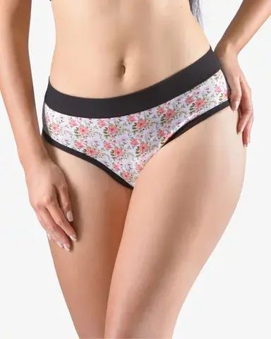 Dámské klasické kalhotky GINA 10277P černá maracuja L/XL