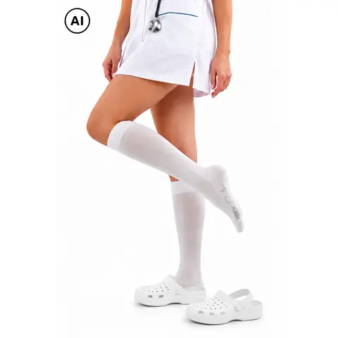 Zdravotnické podkolenky VoXX MEDI KNEE bílá bílá