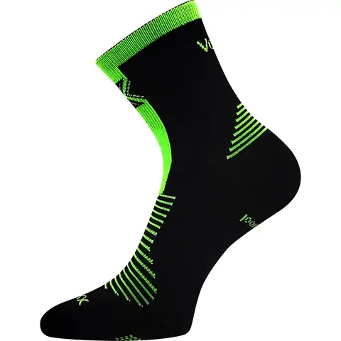 Merino ponožky VoXX WORALF černá-neon zelená černá/neon zelená 39-42 (26-28)