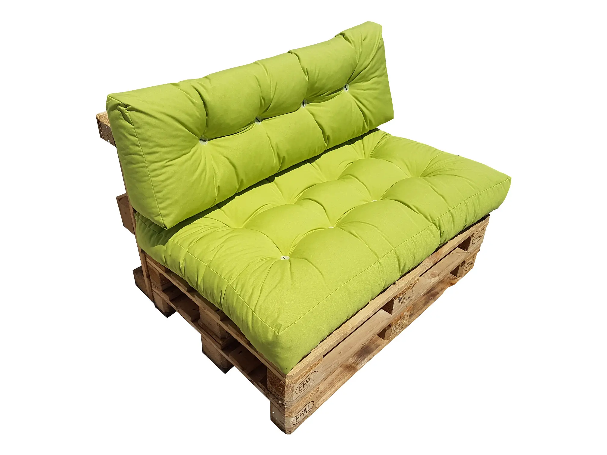 Natalia Set polstrování na pohovku z palet 120 x 80 cm - zelená