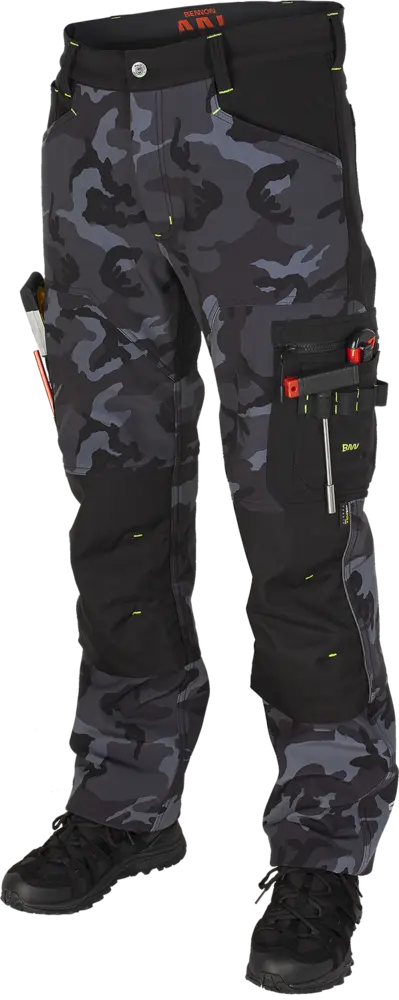 Bennon CAMOS Trousers black/grey