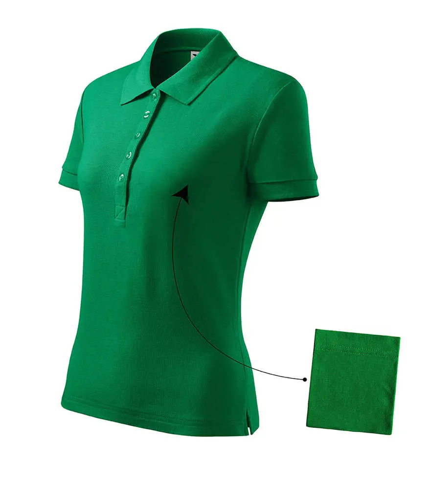213 Polokošile dámská Cotton středně zelená vel.2XL