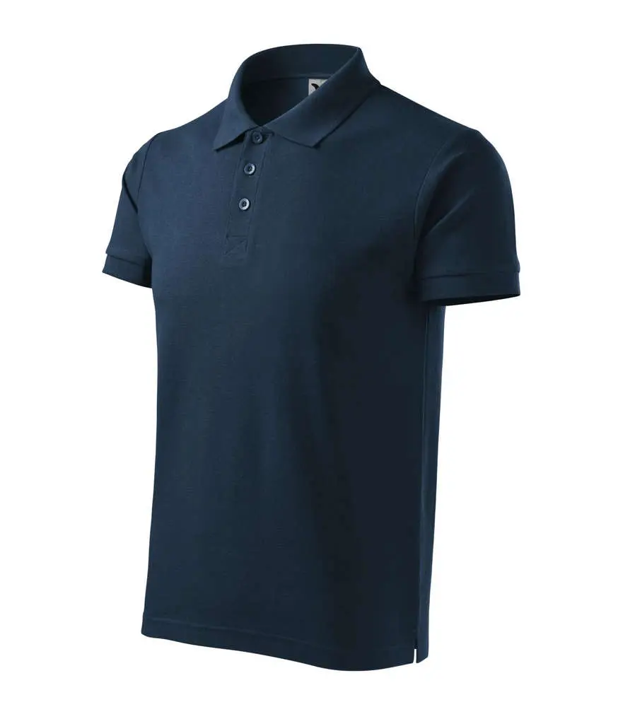 215 Polokošile pánská Cotton Heavy námořní modrá L