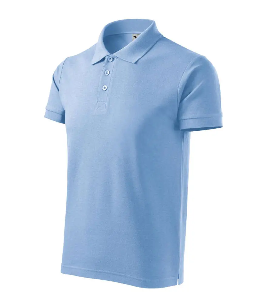215 Polokošile pánská Cotton Heavy nebesky modrá vel.L
