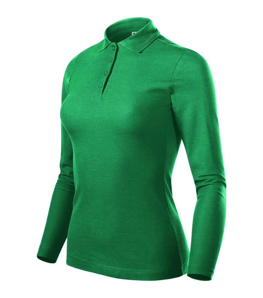 231 Polokošile dámská PIQUE POLO LS středně zelená vel.2XL