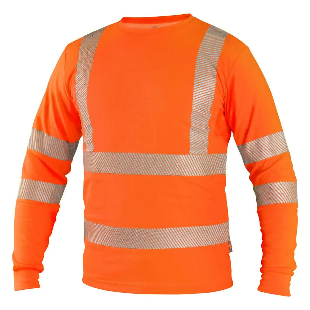 Pánské výstražné tričko s dlouhým rukávem OLDHAM oranžové vel.3XL