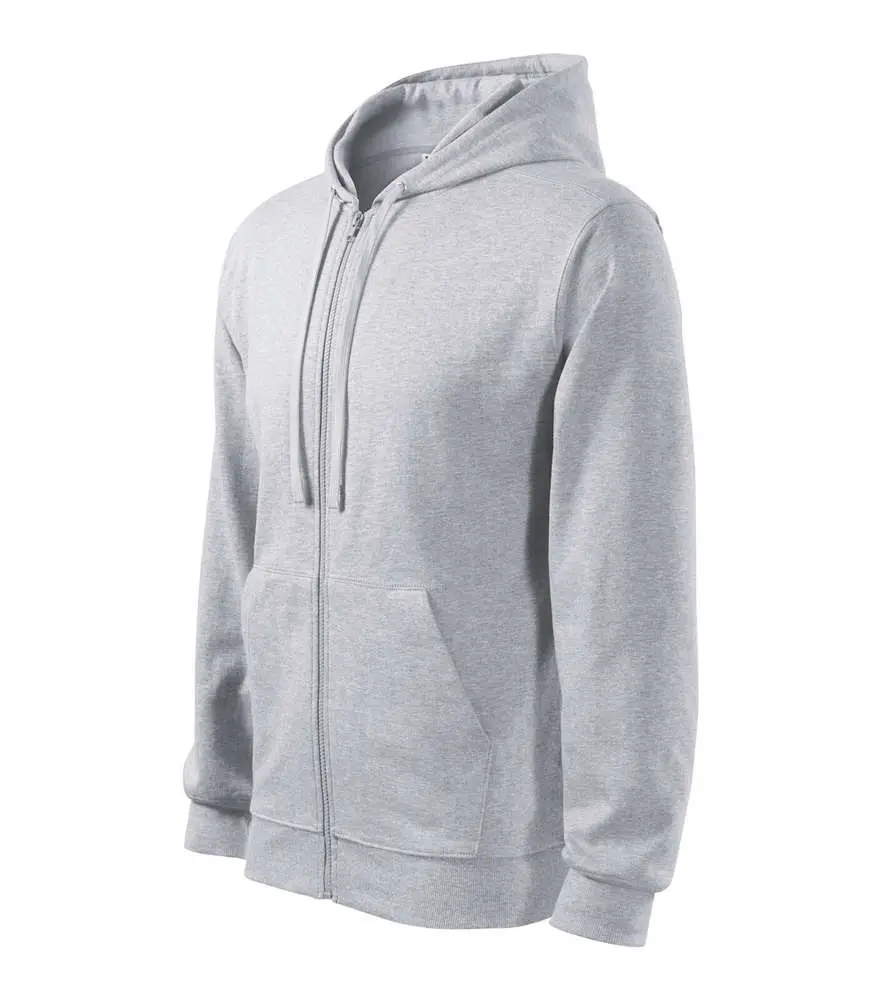 410 Mikina pánská Trendy Zipper světle šedý melír vel.L