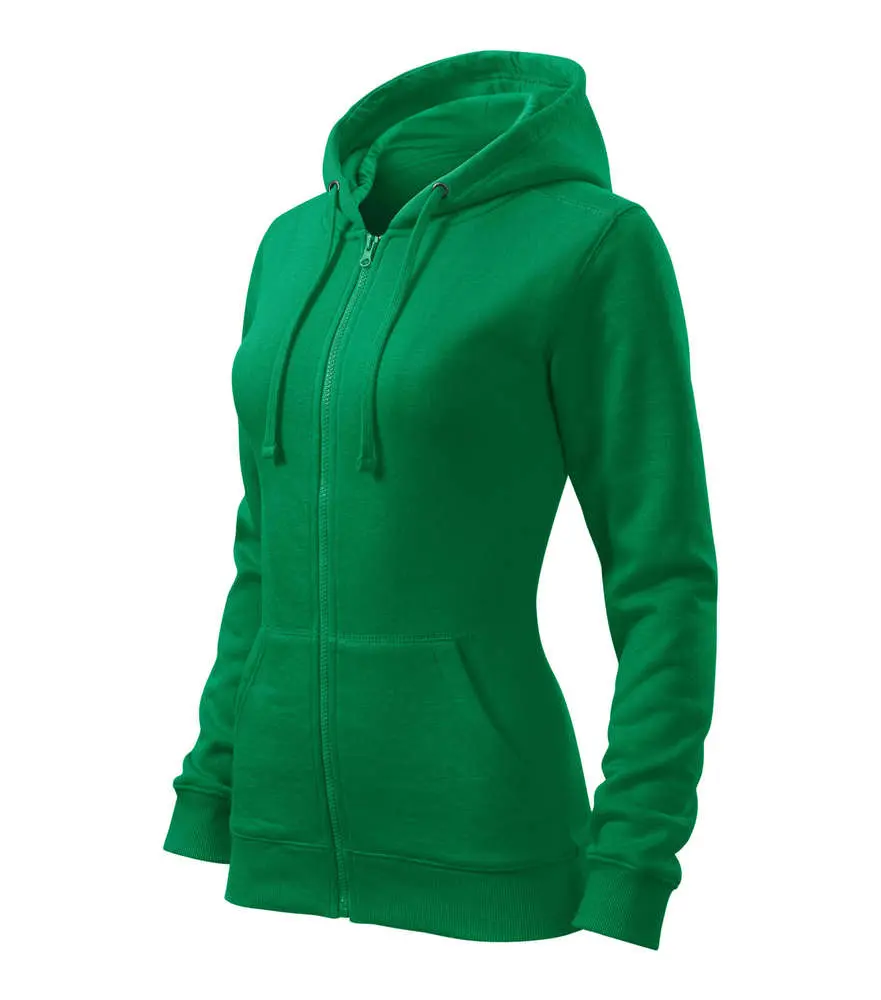411 Mikina dámská Trendy Zipper středně zelená vel.S