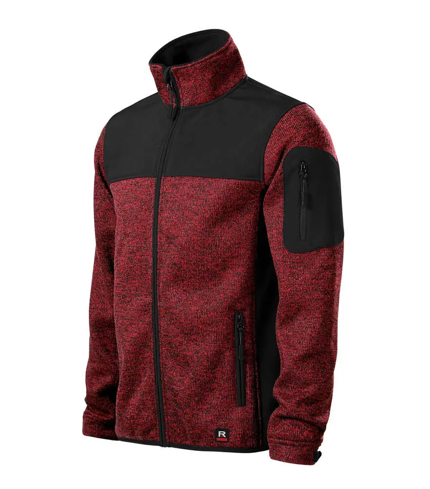550 Malfini Softshellová bunda Casual knit marlboro red vel.M