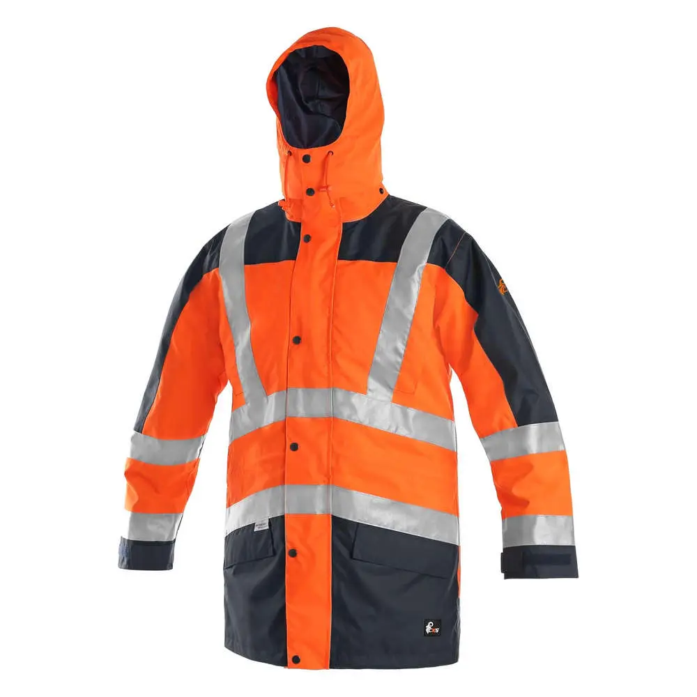 Bunda London 5 v 1, reflexní oranžovo-modrá vel. 2XL