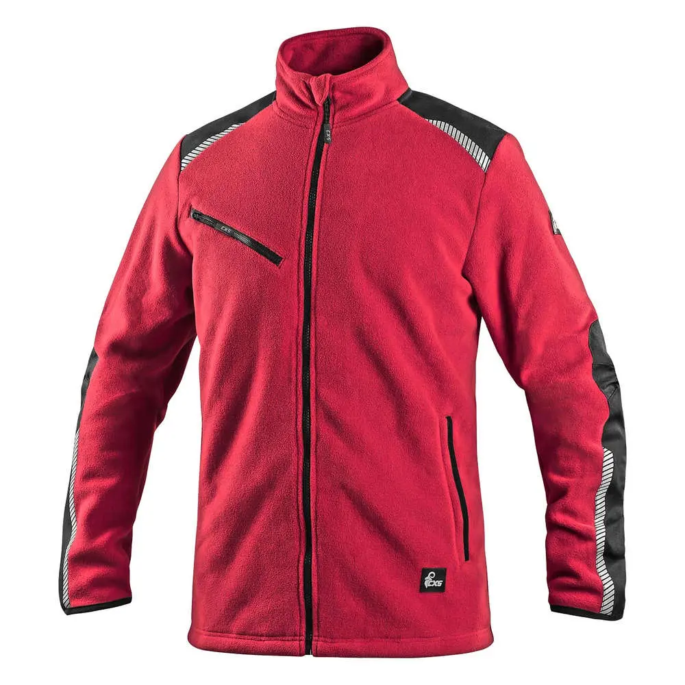 Bunda 4ENVI SOLIS, pánská, fleecová,červeno-černá, vel. 2XL