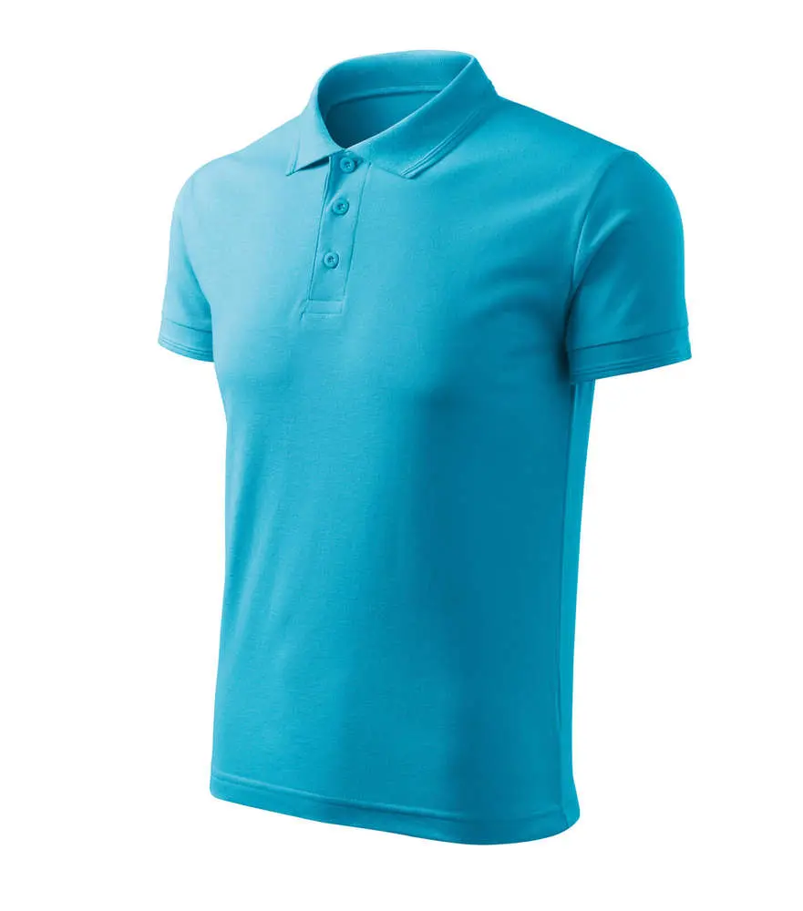 F03 Pánská polokošile Pique Polo tyrkysová vel.3XL