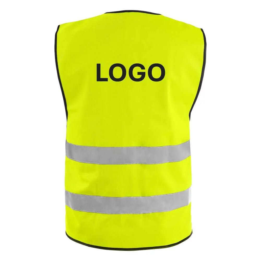 Reflexní vesta Gustav žlutá + potisk LOGO záda vel.L/XL