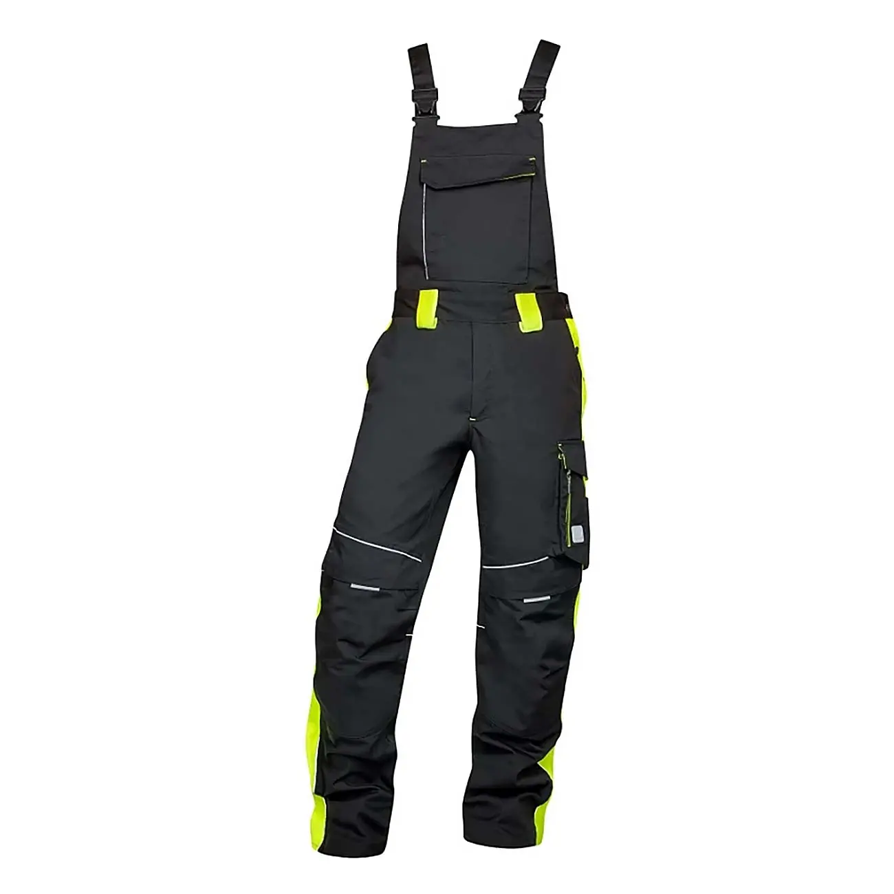 Kalhoty s laclem NEON černo-žluté vel.56