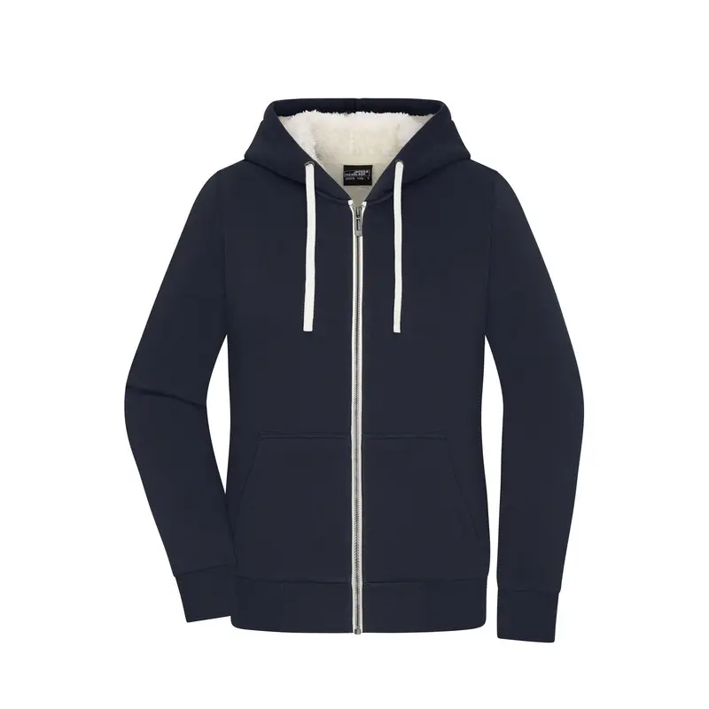 JN1319 Dámská mikina s kapucí,pošívkou Sherpa navy vel.M