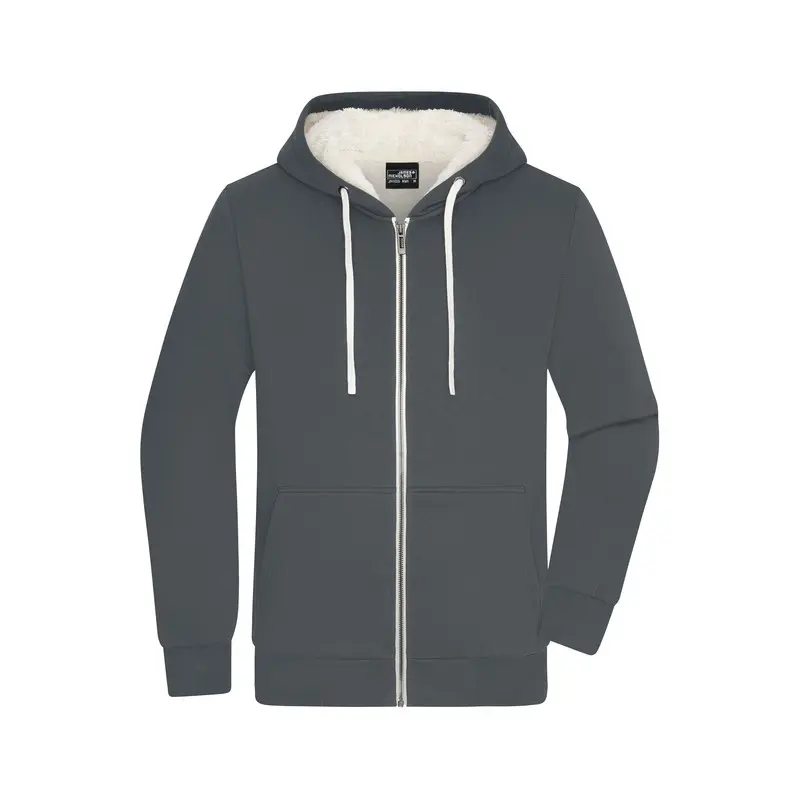 JN1320 Pánská mikina s kapucí Sherpa tm.šedá vel.2XL