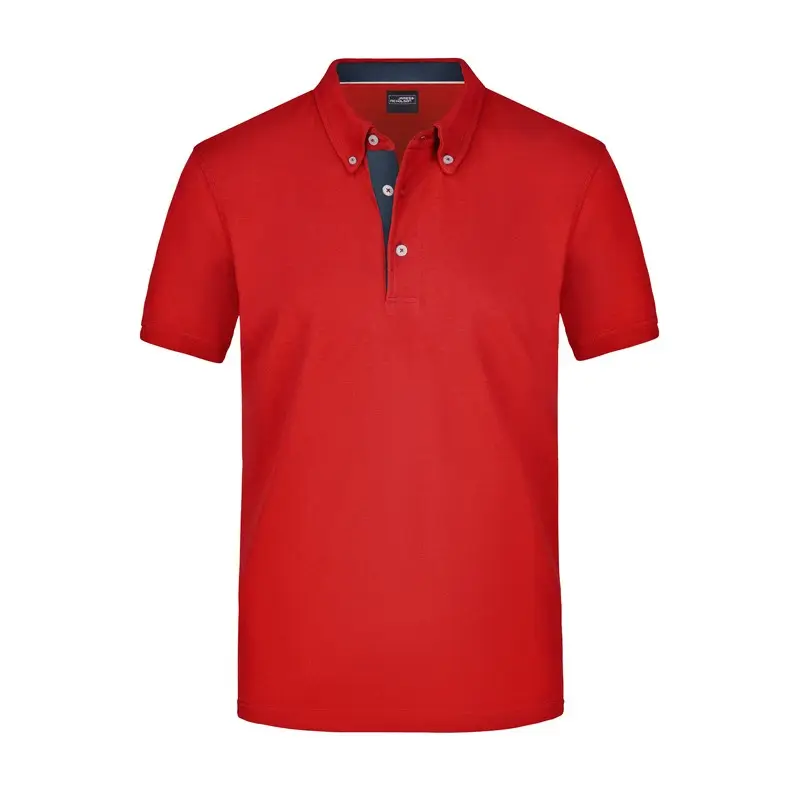 JN964 Pánská elegantní polokošile Červená - červená - bílá vel.2XL