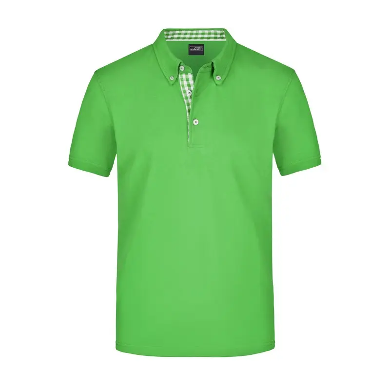 JN964 Pánská elegantní polokošile Limetkově zelená - limetkově zelená - bílá vel.M