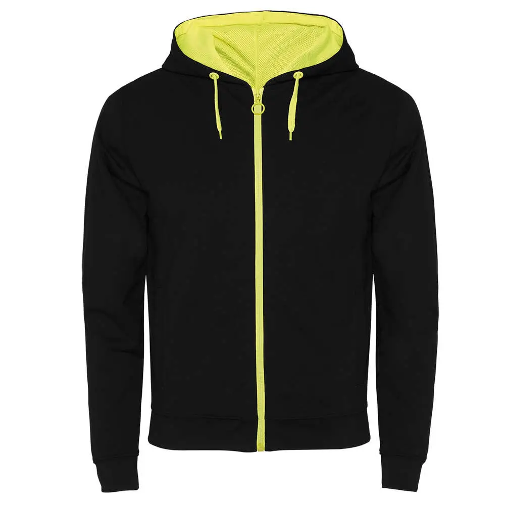 Pánská mikina Fuji, černá/svítivě žlutá , vel.2XL