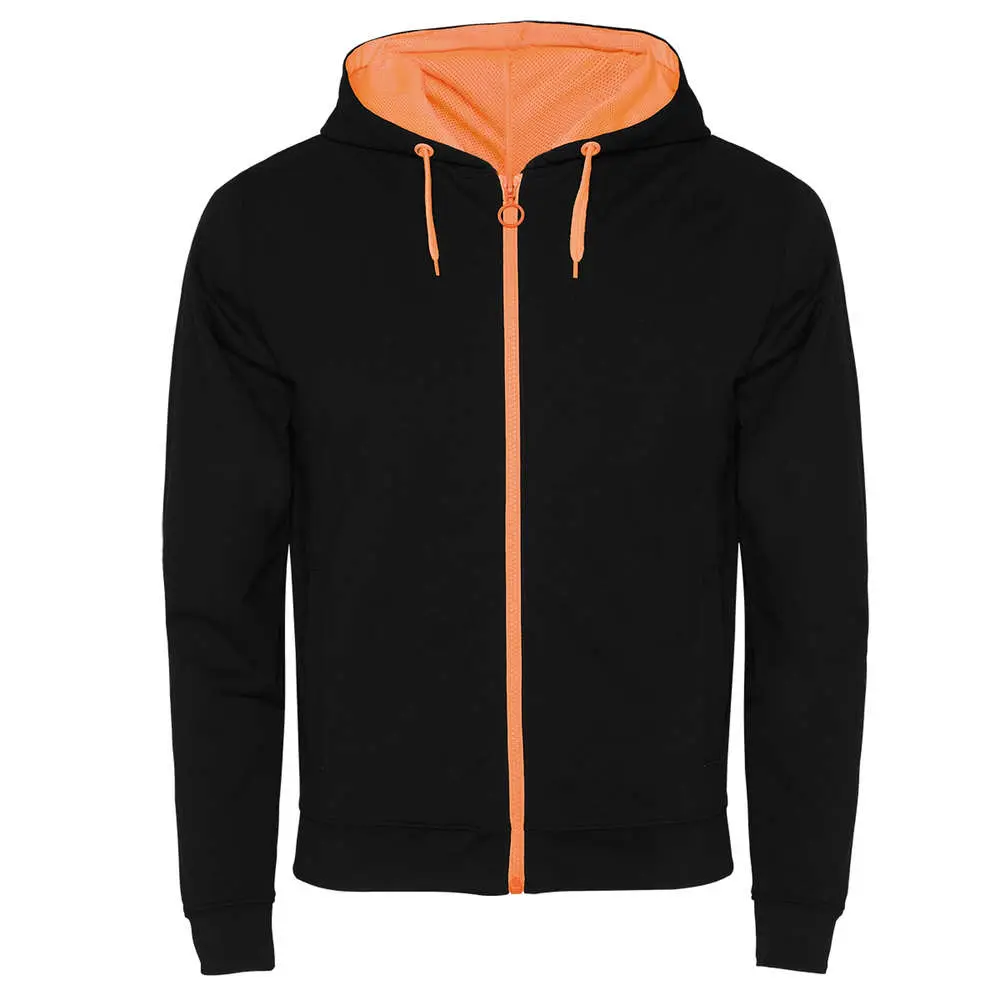 Pánská mikina Fuji, černá/svítivě oranžová , vel.2XL