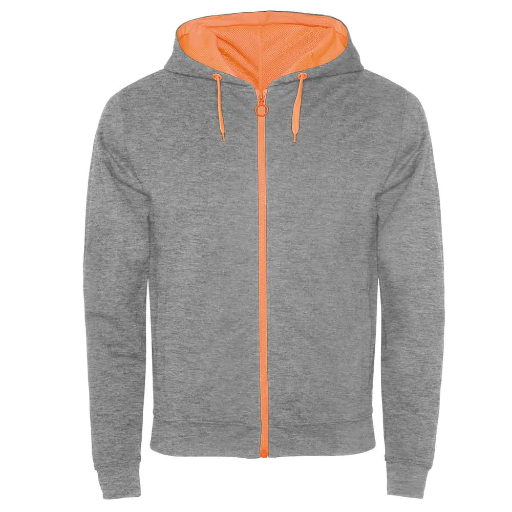 Pánská mikina Fuji, melírová/svítivě oranžová , vel.2XL