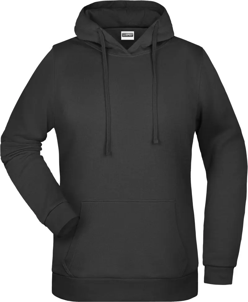 Dámská mikina s kapucí, JN 795, černá vel.XL