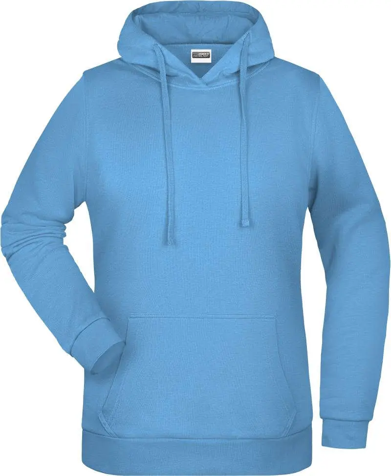Dámská mikina s kapucí, JN 795, nebesky modrá vel.3XL