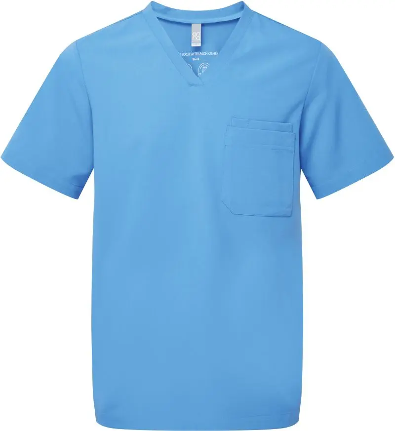 Pánský strečový kazak s výstřihem do V, NN 200 modrá vel.4XL
