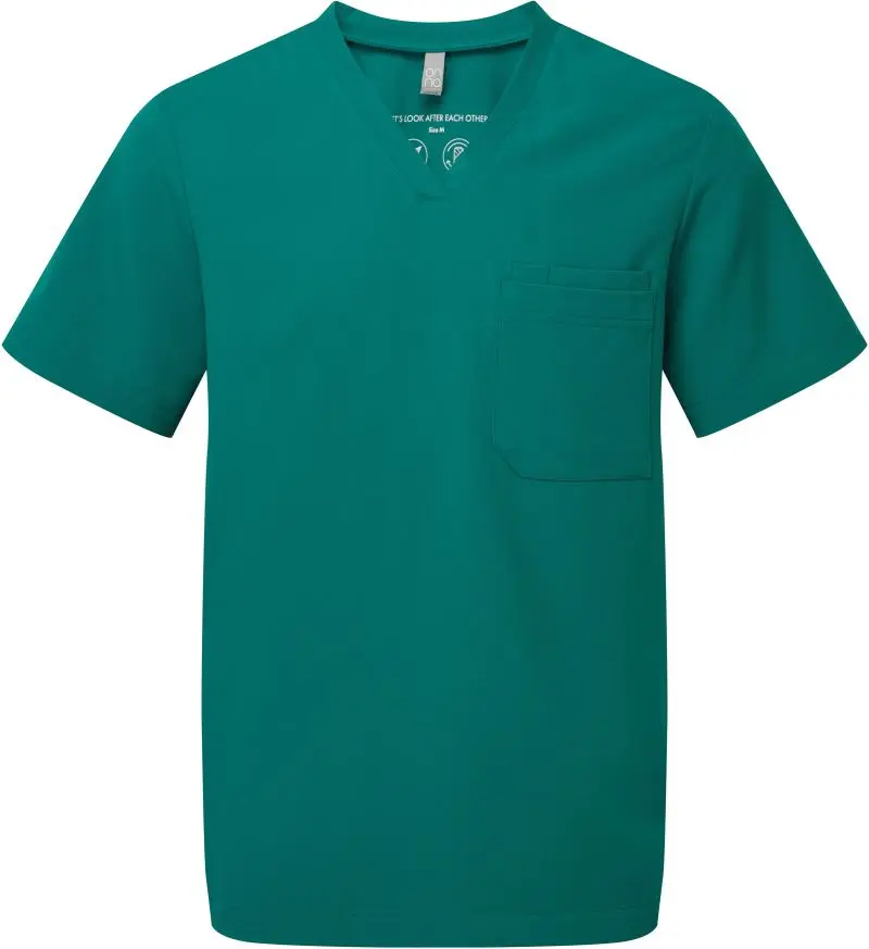 Pánský strečový kazak s výstřihem do V, NN 200 zelená vel.4XL