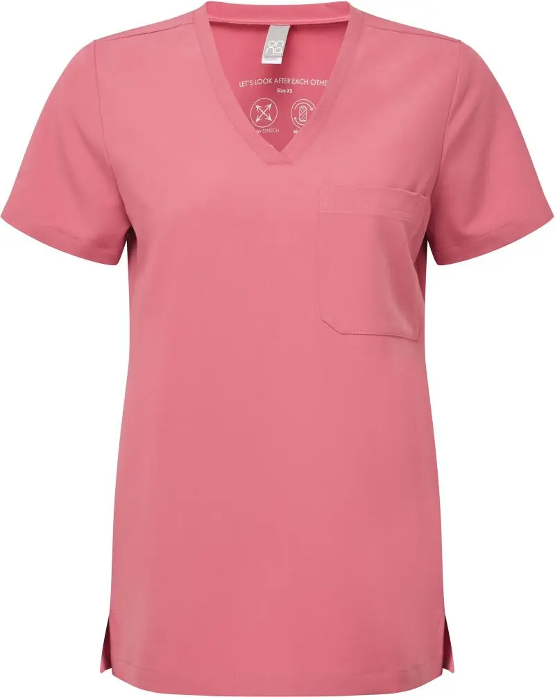 Dámský strečový kazak s výstřihem do V, NN 300 růžová vel.2XL