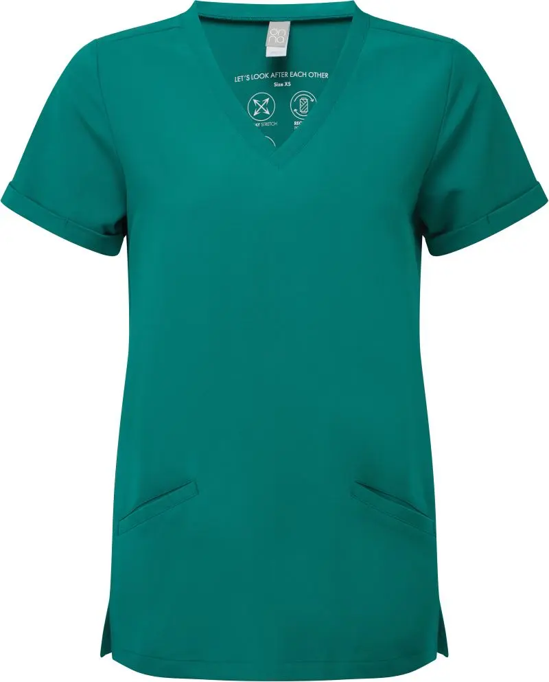 Dámský strečový kazak s výstřihem do V, NN 310 zelená vel.3XL