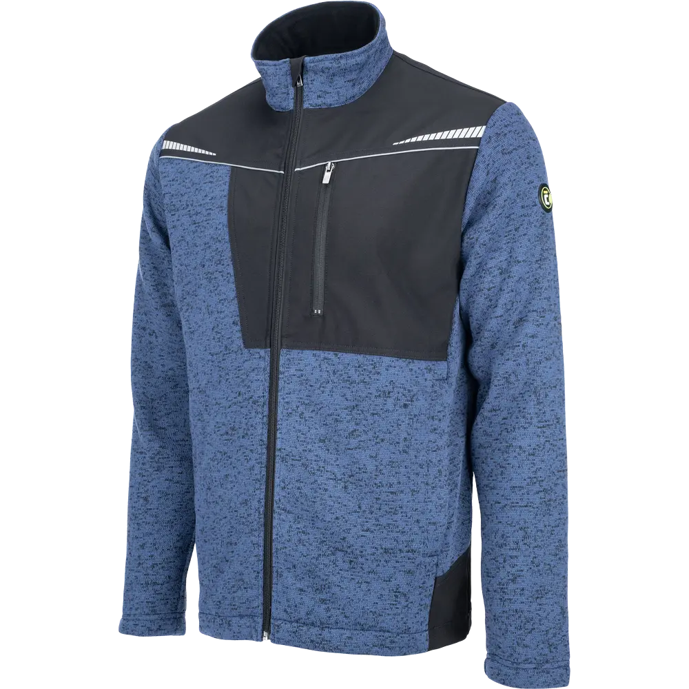 Cerva STIRLING STRETCH pletený Svetr na zip modrá XXL 62-2XL