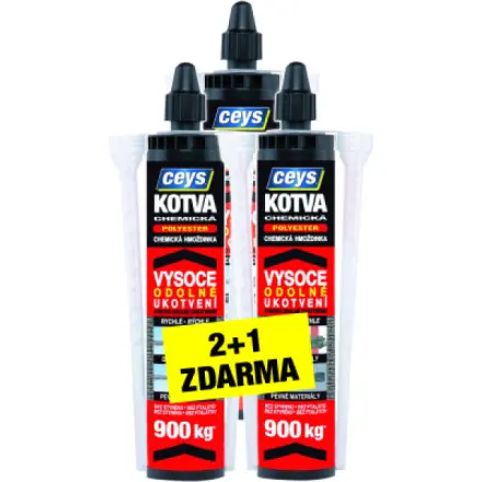 Kotva chemická Ceys polyester 2+1 GRATIS