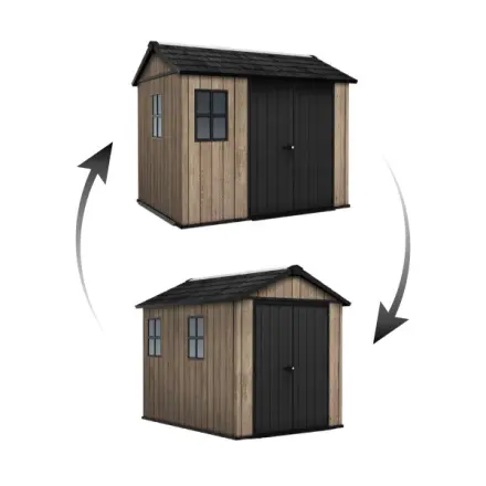 Zahradní domek Keter Apex 7,5 x 9 Ashwood, s podlahou, 263957
