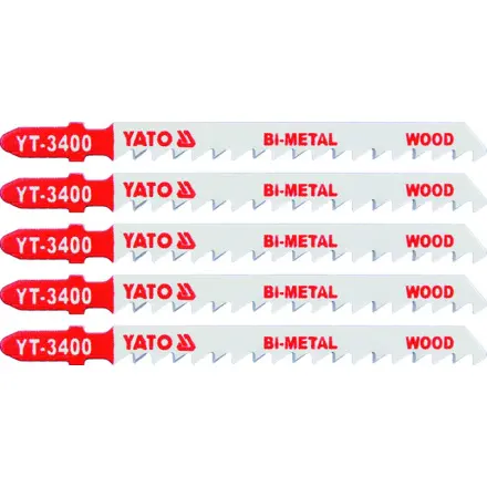 Yato List do přímočaré pily 100 mm na dřevo TPI6 5 ks Bi-Metal, YT-3400