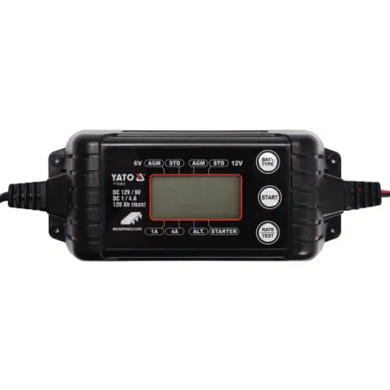 Yato Nabíječka 4A 6/12V PB/GEL LCD display, YT-83033