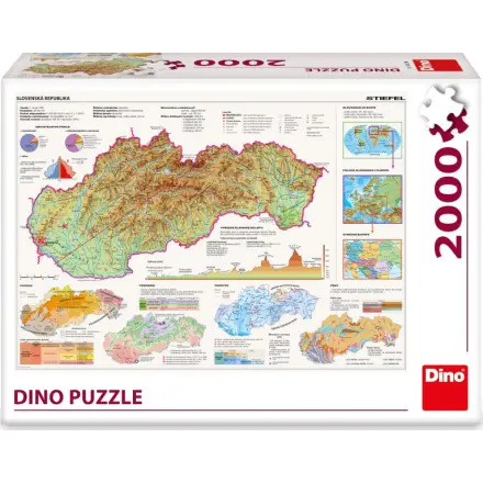 Puzzle Mapa Slovenska 2000 dílků