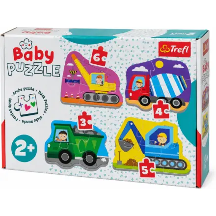 Puzzle baby Stavební Auta 4 ks