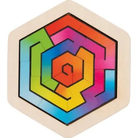 Hlavolam dřevěný - Puzzle na desce, Set 3ks (Goki)
