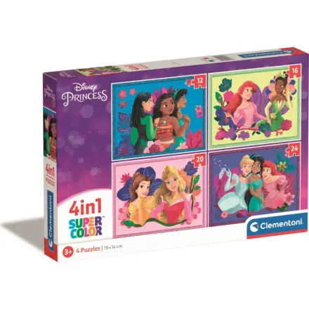 Clementoni - Puzzle 4v1 Disney princezny (12+16+20+24 dílků)
